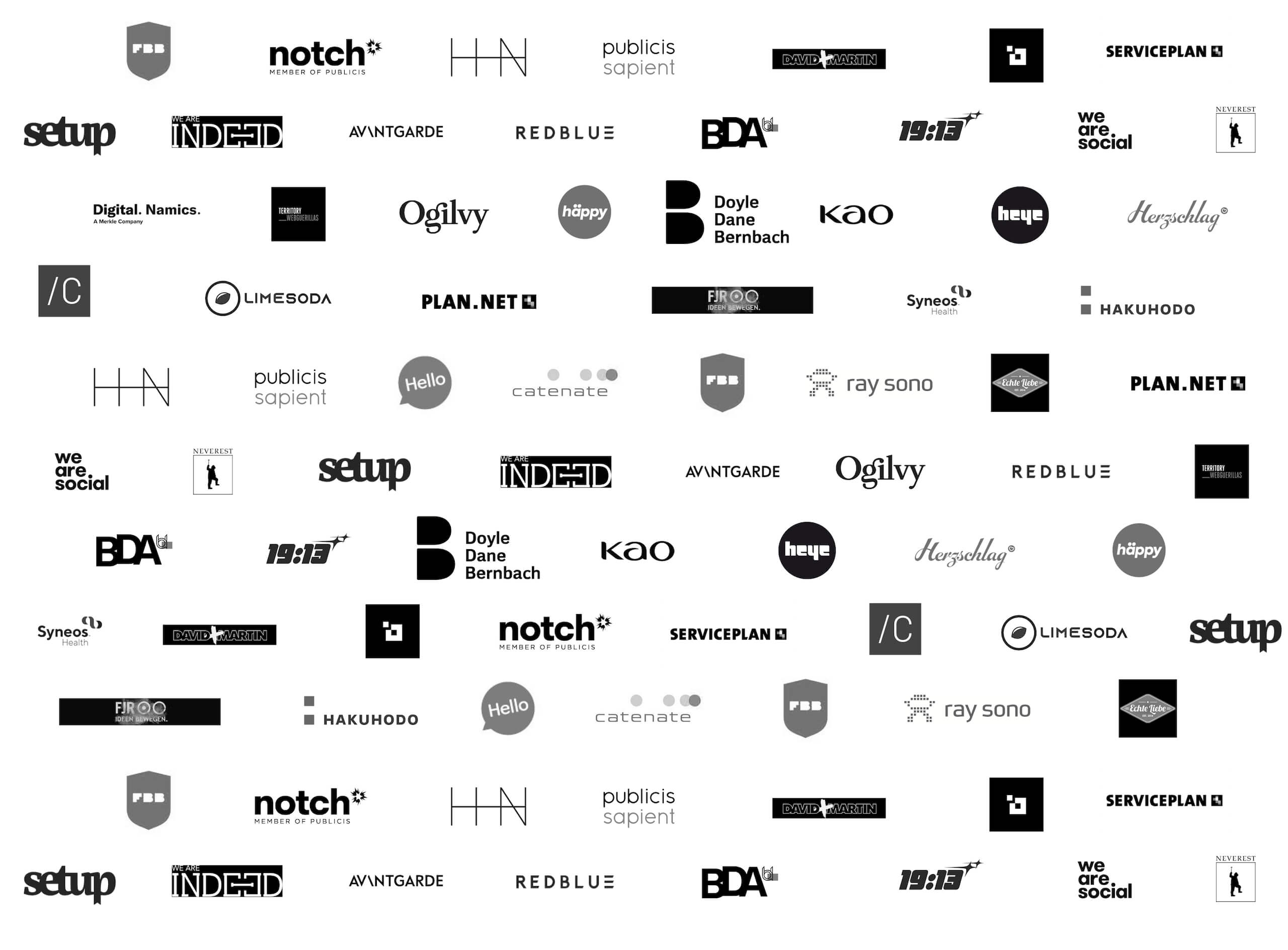 Logos der Agenturkunden